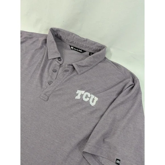 TravisMathew Polo Shirt Mens 3XL Performance Golf Texas Christian TCU *Read - Picture 1 of 10